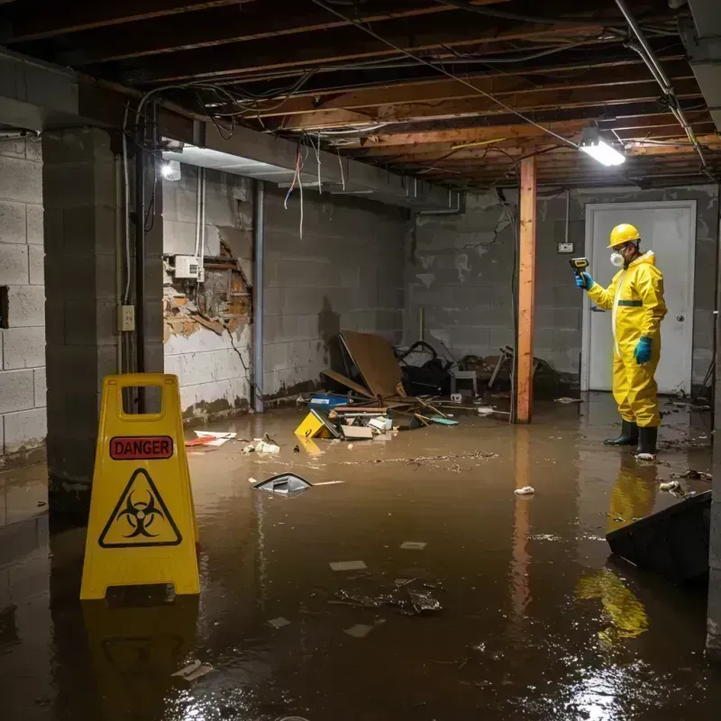 Flooded Basement Electrical Hazard in Campti, LA Property